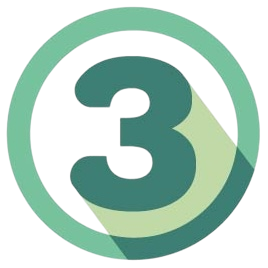 ステップ3を示すアイコンと「事前審査」の文字。住宅ローン救済センターの審査プロセスを表す画像。