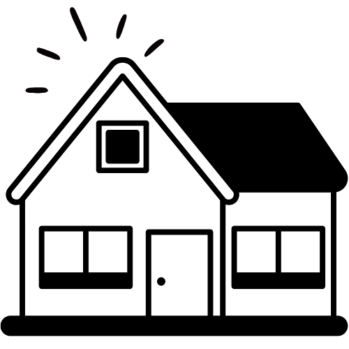 家のイラストと「お好きなエリアからご自由に選べます！」という文字。住宅ローン利用者が希望エリアで物件を選べることを示す画像。