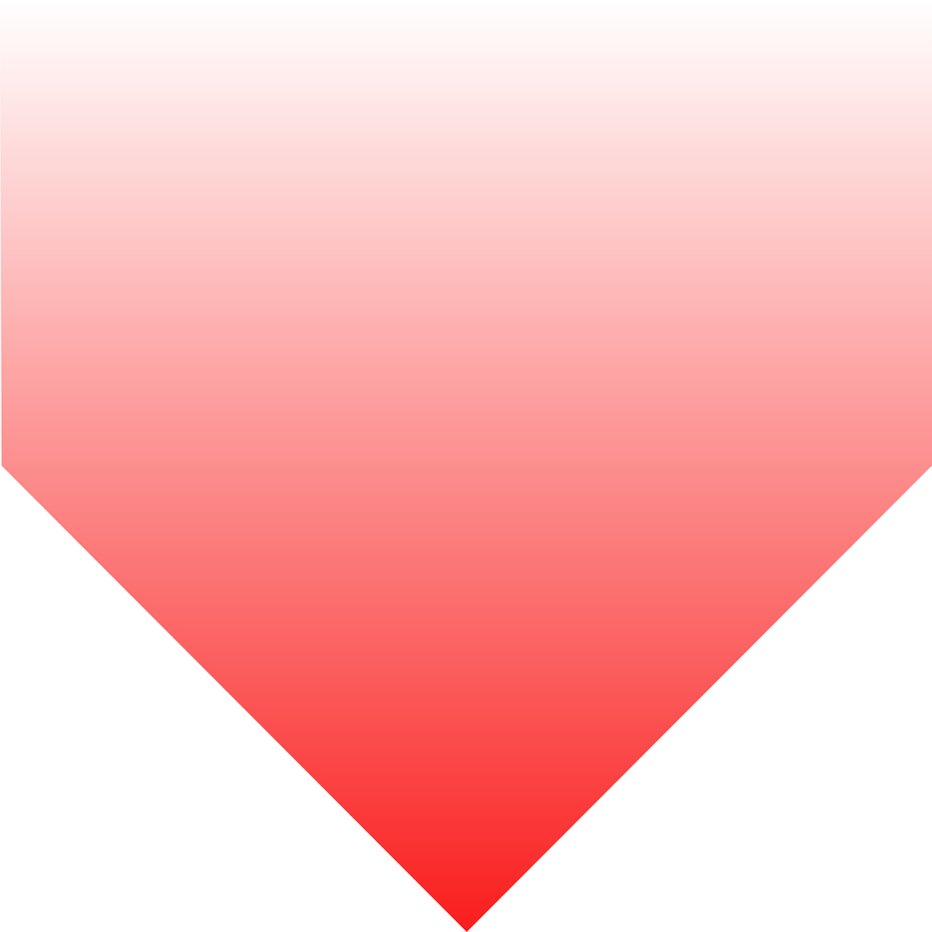 下方向に向いた赤いグラデーションの矢印。次のセクションへの誘導やスクロールを促すデザイン。